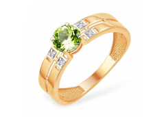 Золотое кольцо с хризолитом