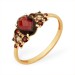 Золотое кольцо с полудрагоценными камнями