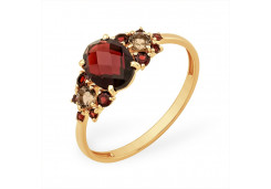 Золотое кольцо с полудрагоценными камнями