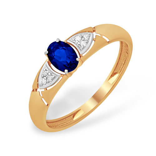 Золотое кольцо с сапфиром