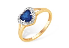 Золотое кольцо с сапфиром