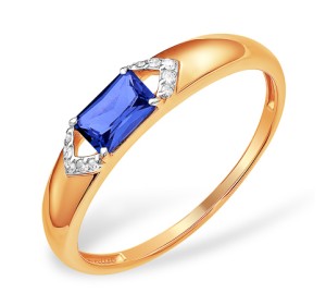 Золотое кольцо с сапфиром