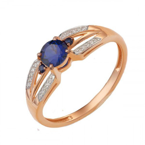 Золотое кольцо с сапфиром