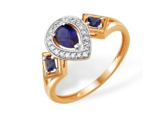 Золотое кольцо с сапфиром