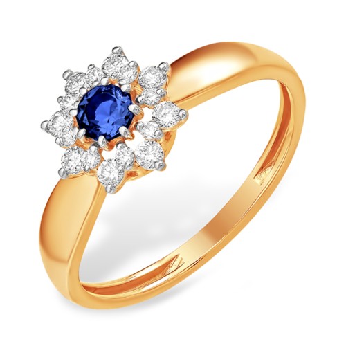 Золотое кольцо с сапфиром