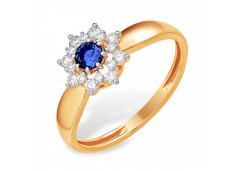 Золотое кольцо с сапфиром