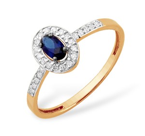 Золотое кольцо с сапфиром