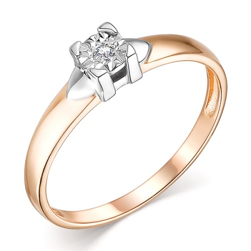 Золотое кольцо с бриллиантом