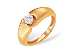 Золотое кольцо с бриллиантом