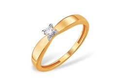 Золотое кольцо с бриллиантом