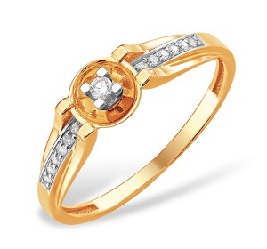 Золотое кольцо с бриллиантом