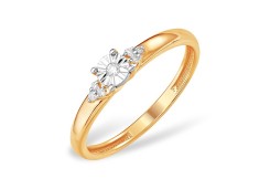 Золотое кольцо с бриллиантом