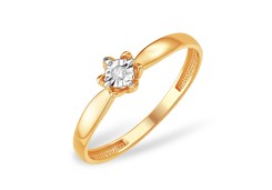 Золотое кольцо с бриллиантом