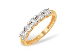 Золотое кольцо с бриллиантом