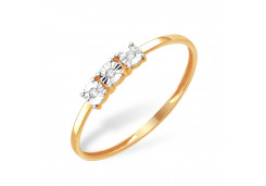 Золотое кольцо с бриллиантом
