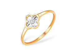 Золотое кольцо с бриллиантом