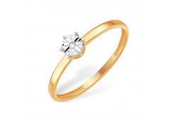 Золотое кольцо с бриллиантом
