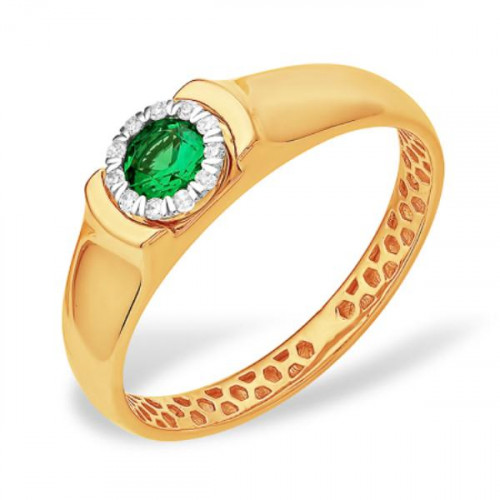 Золотое кольцо с изумрудом