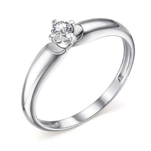 Кольцо из белого золота с бриллиантом