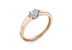 Золотое кольцо с бриллиантом