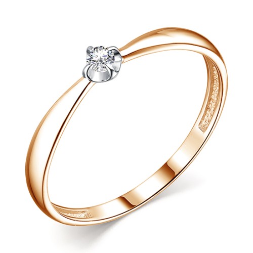 Золотое кольцо с бриллиантом