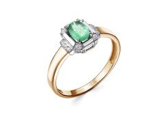 Золотое кольцо с изумрудом