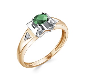 Золотое кольцо с изумрудом