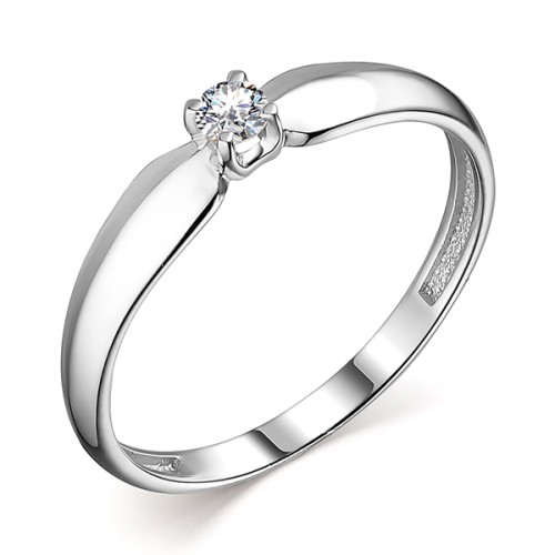 Кольцо из белого золота с бриллиантом