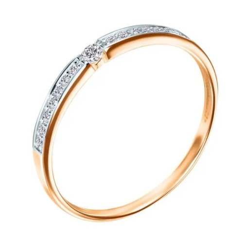 Золотое кольцо с фианитом