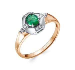 Золотое кольцо с изумрудом