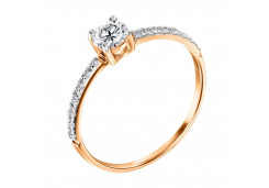 Золотое кольцо с фианитом