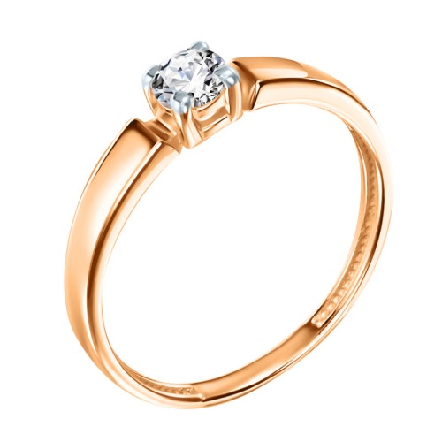 Золотое кольцо с фианитом