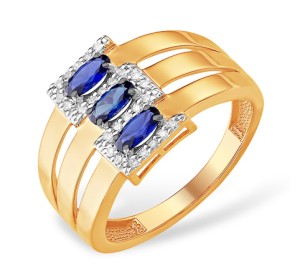 Золотое кольцо с сапфиром