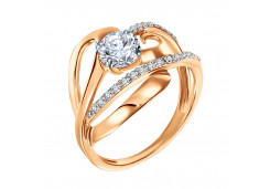 Золотое кольцо с фианитом