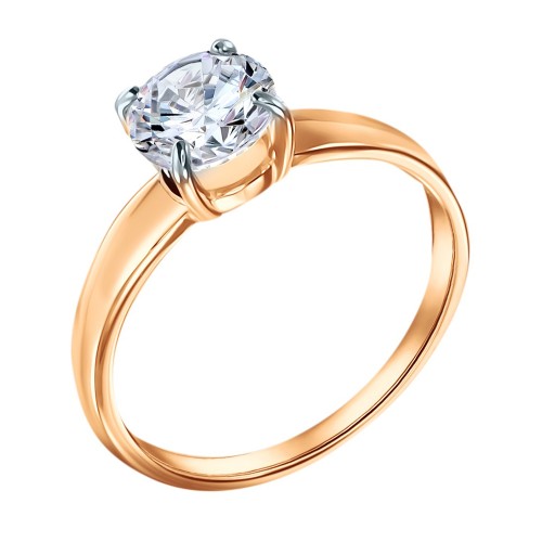 Золотое кольцо с фианитом