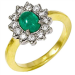 Кольцо из желтого золота с изумрудом