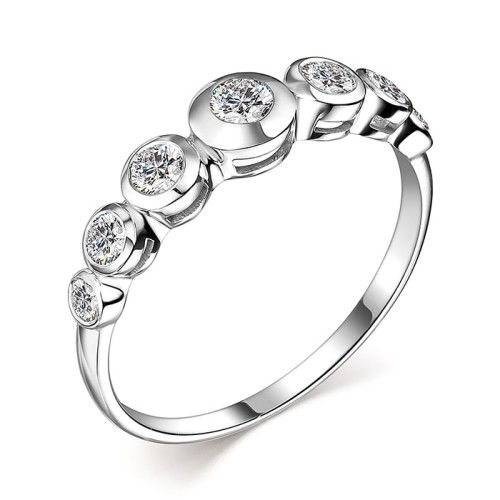 Кольцо из белого золота с бриллиантом