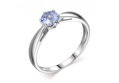 Кольцо из белого золота с танзанитом