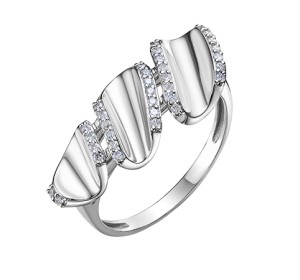 Кольцо из белого золота с бриллиантом