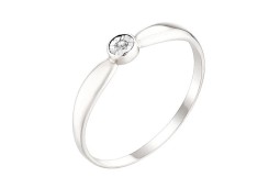 Кольцо из белого золота с бриллиантом