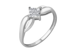 Кольцо из белого золота с бриллиантом