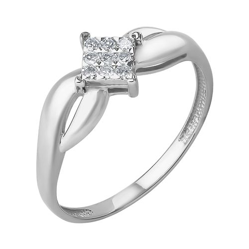 Кольцо из белого золота с бриллиантом