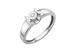 Кольцо из белого золота с бриллиантом