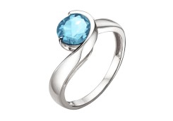 Кольцо из белого золота с топазом