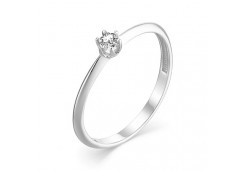 Кольцо из белого золота с фианитом