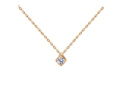 Золотое колье с фианитом