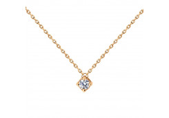 Золотое колье с фианитом