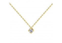 Колье из желтого золота с фианитом