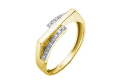 Кольцо из желтого золота с бриллиантом