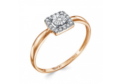 Золотое кольцо с бриллиантом